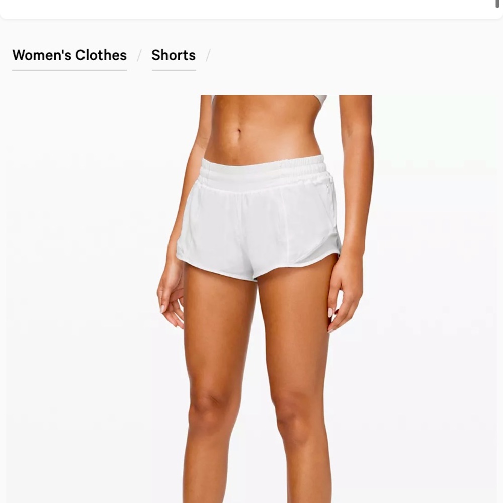 LULULEMON 2.5 WHITE HOTTY HOT SHORT